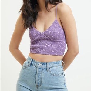 Pacsun cami cropped top purple